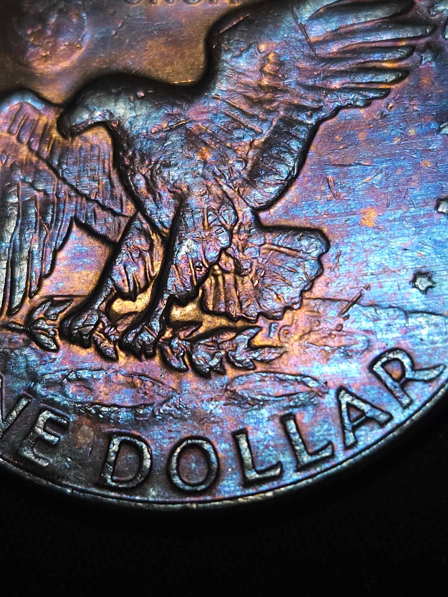 1978 D Eisenhower Dollar Rainbow Toned Errors & Oddities
