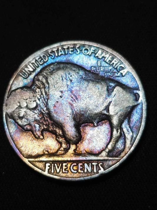 1936 buffalo nickel toned Errors & Oddities