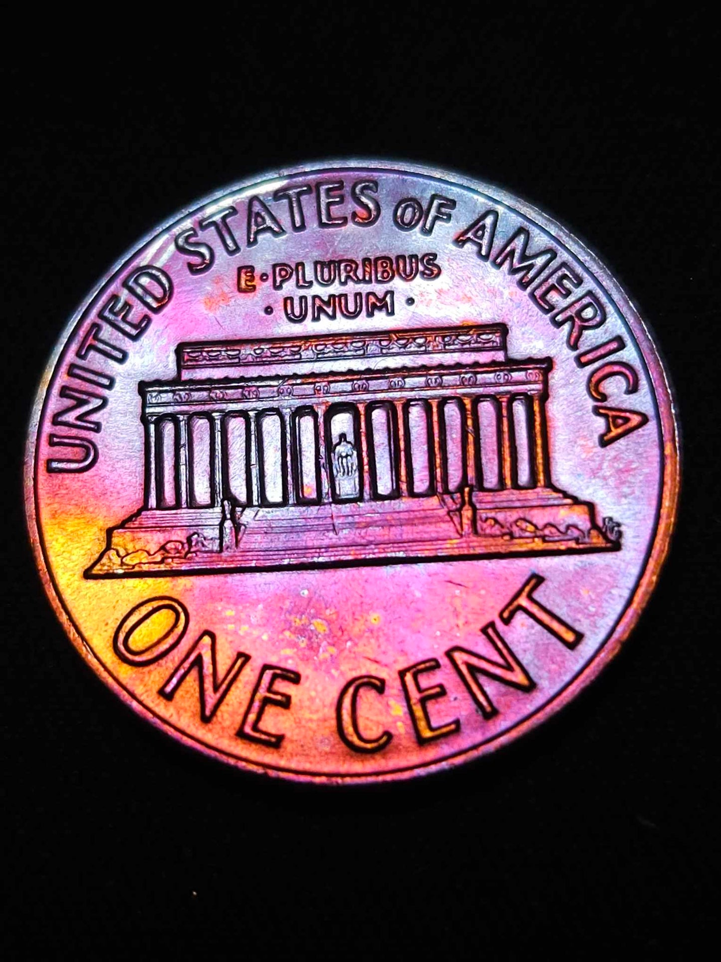 1972 S Lincoln Memorial Proof Bu Rainbow Toning Errors & Oddities