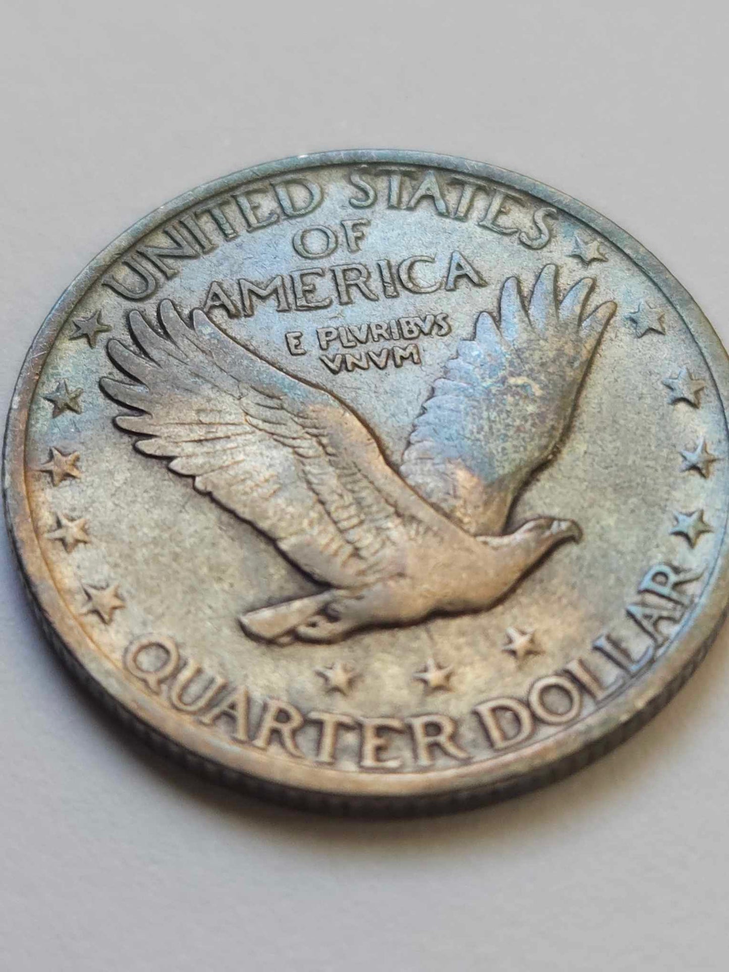 1923 Standing Liberty Quarter Toned - ErrorsandOddities33