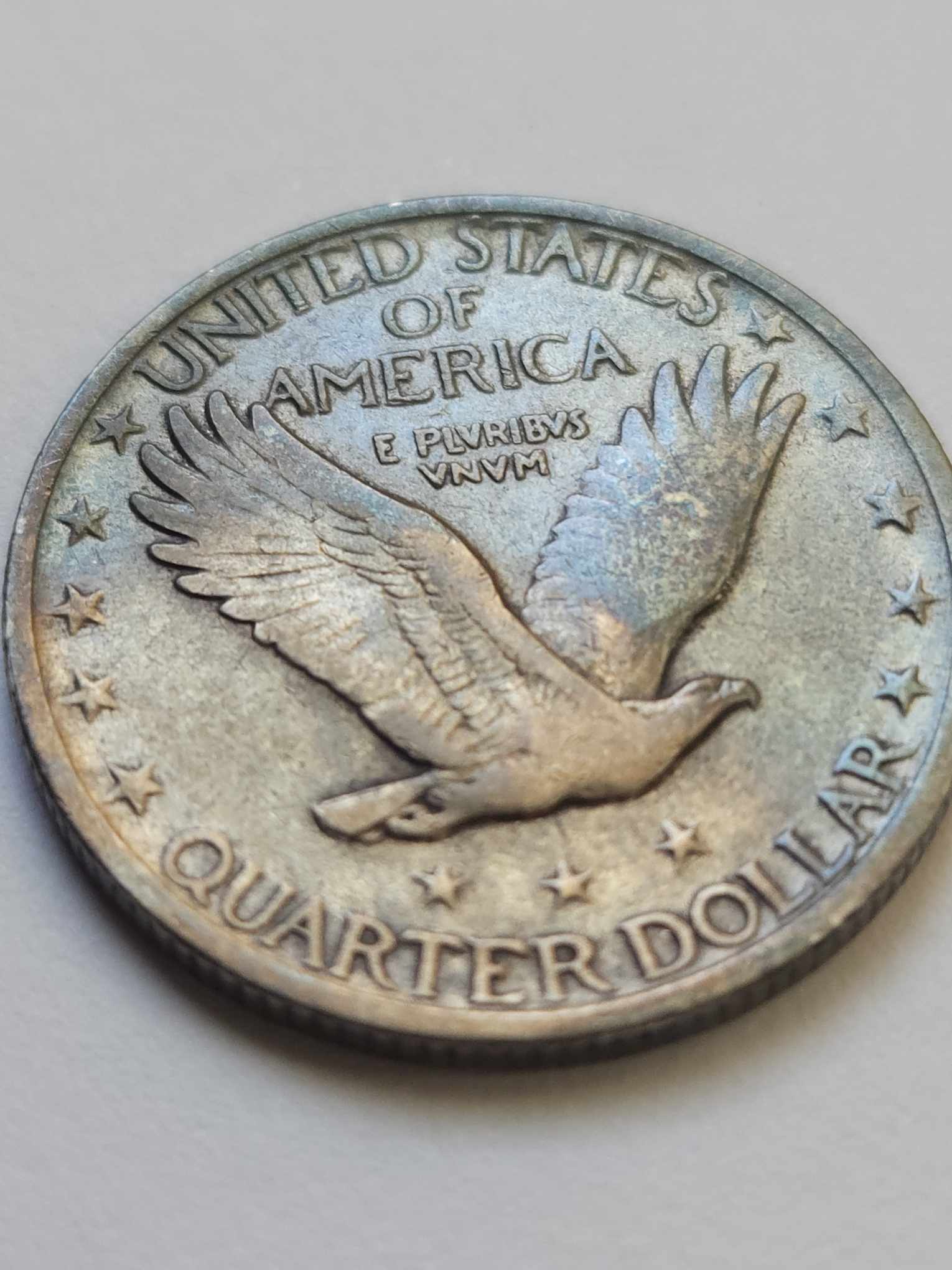 1923 Standing Liberty Quarter Toned - ErrorsandOddities33
