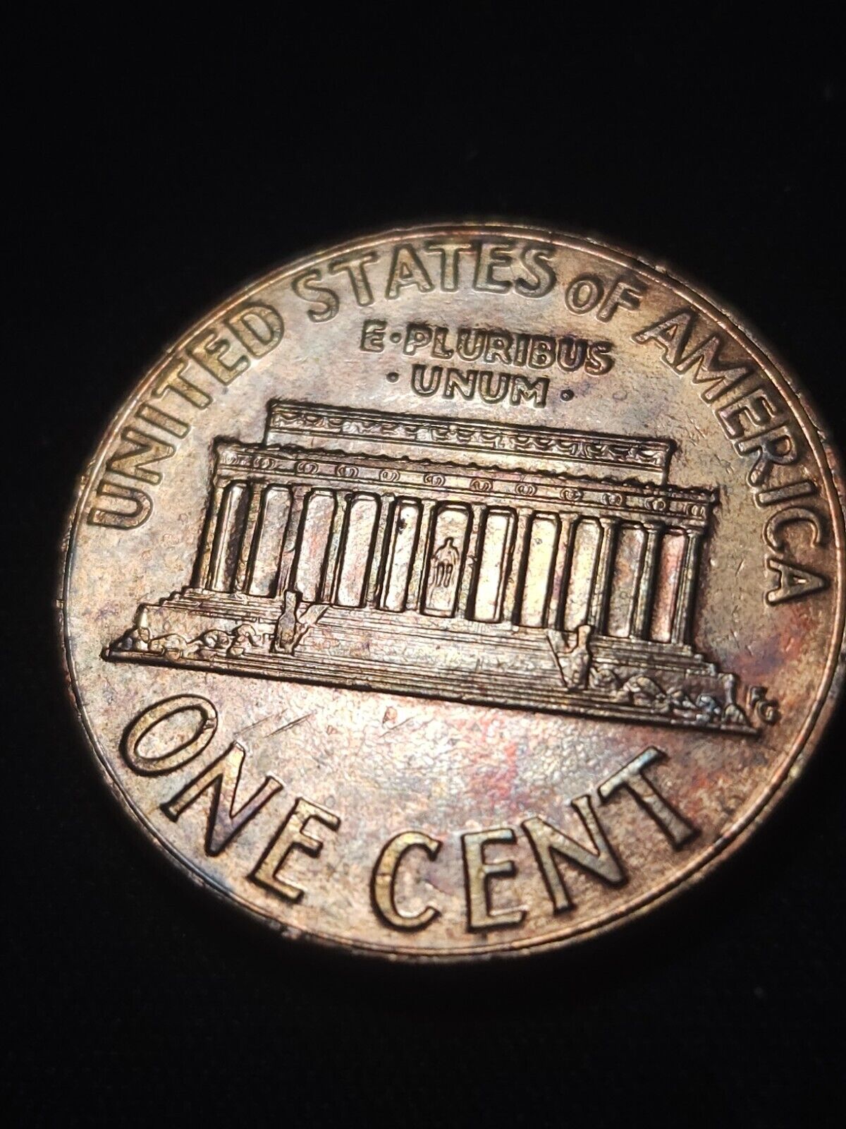 2007 Rainbow Tone Lincoln Memorial Cent Bu Errors & Oddities