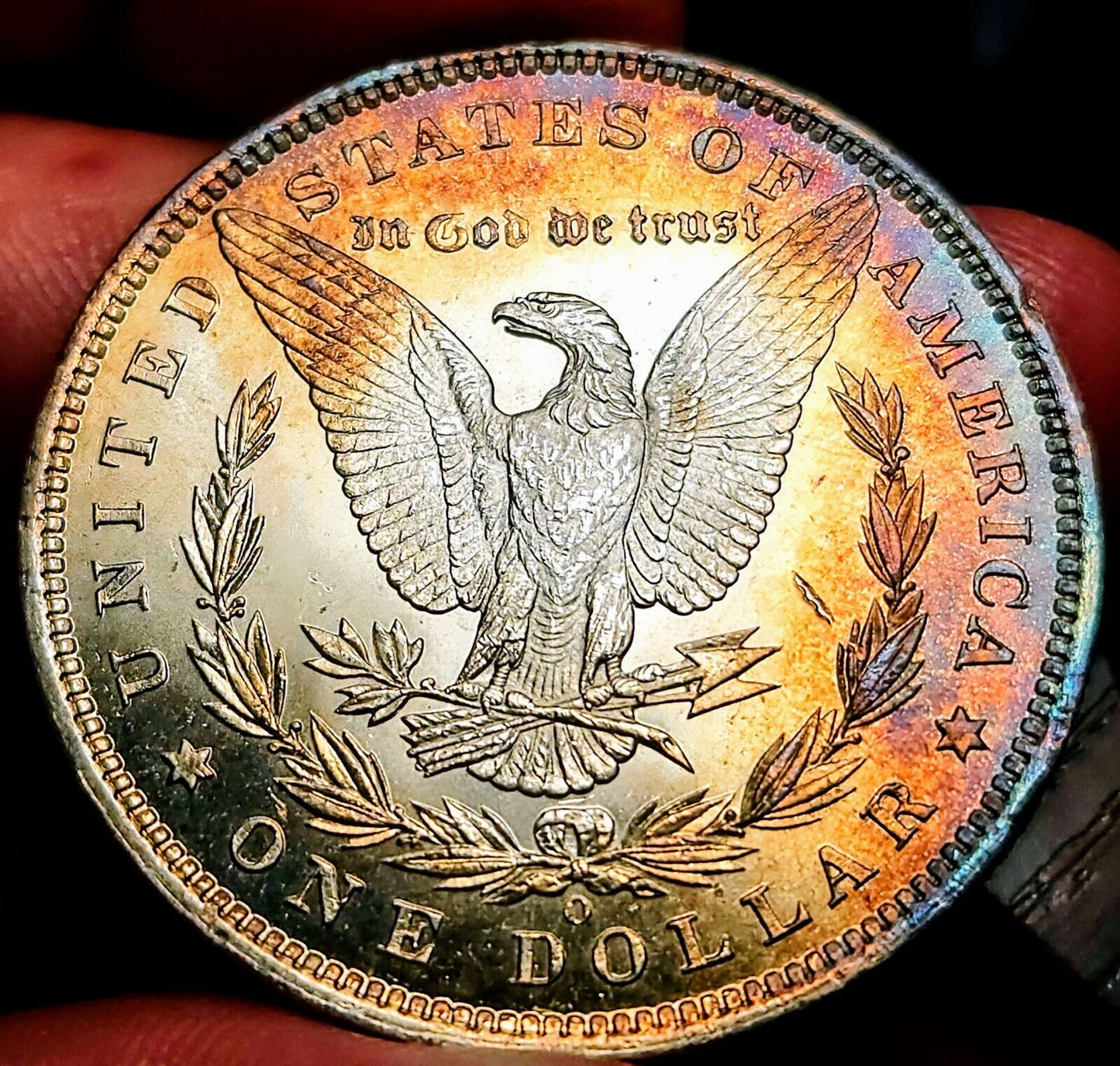 1885 O Morgan Dollar Gem Bu PL Monster Toned