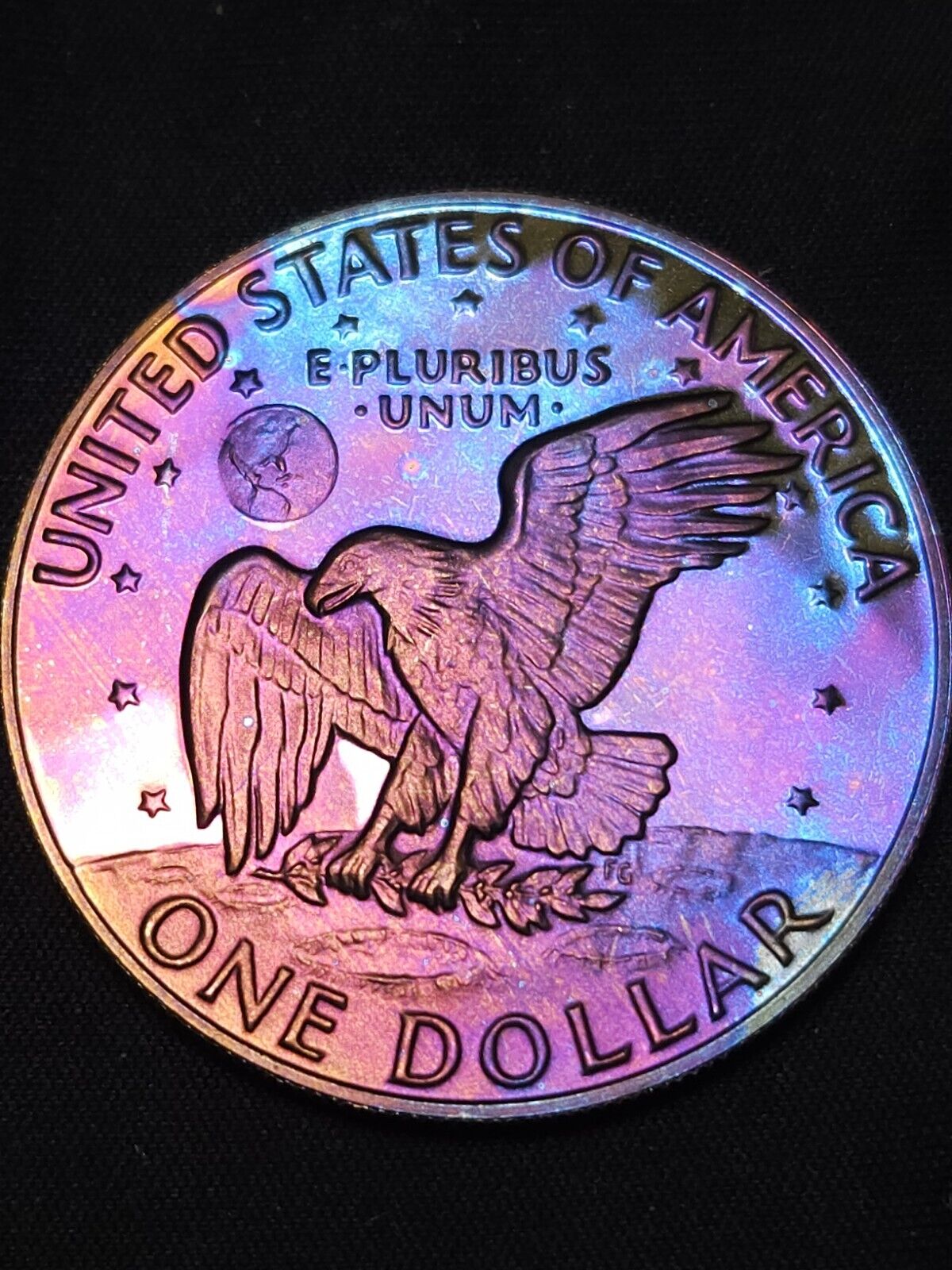 1978 S Eisenhower Dollar Proof Bu Rainbow Toned Ike - ErrorsandOddities33