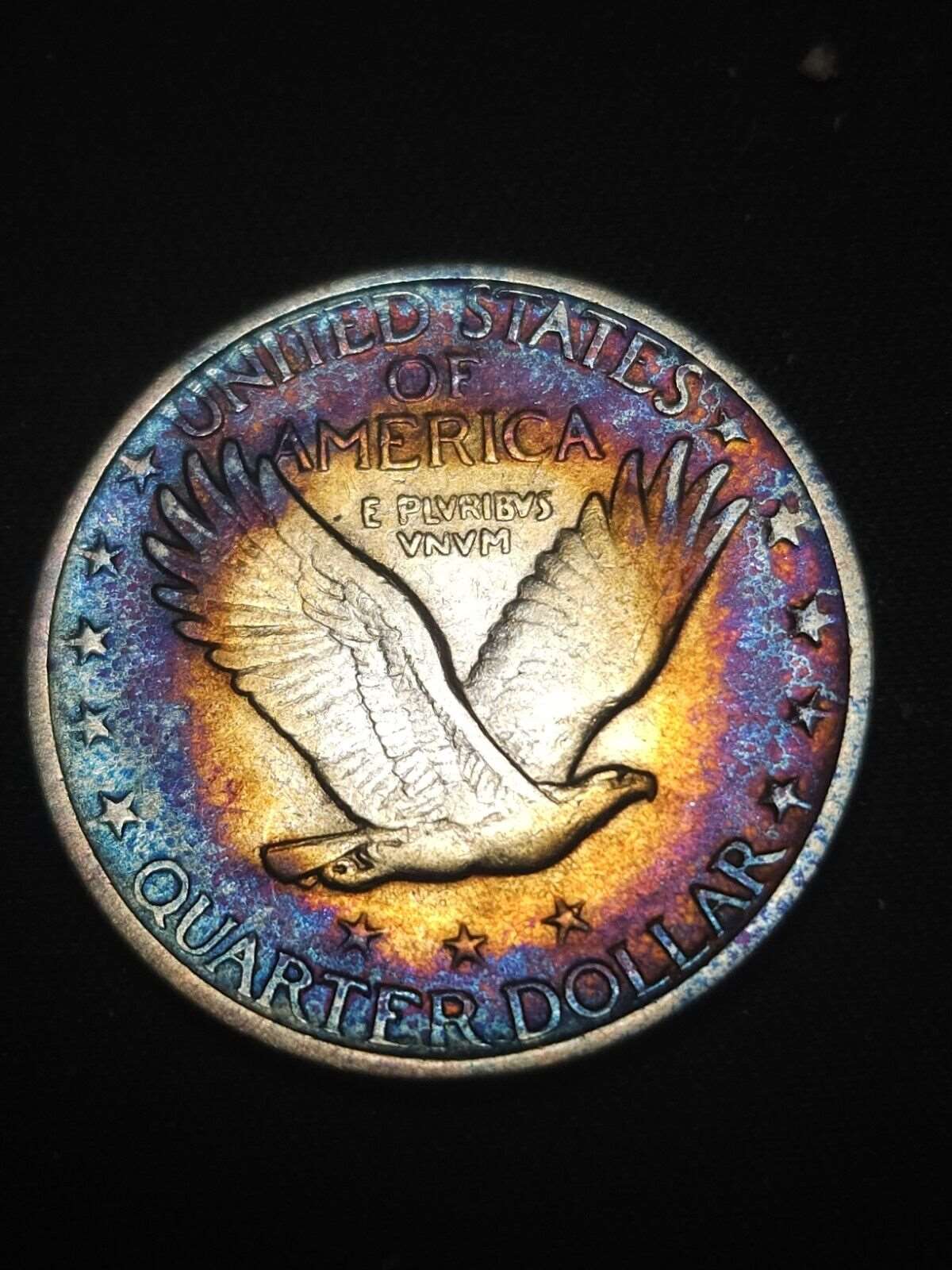 1920 Standing Liberty Quarter Au Monster Tone Absolutely Beautiful