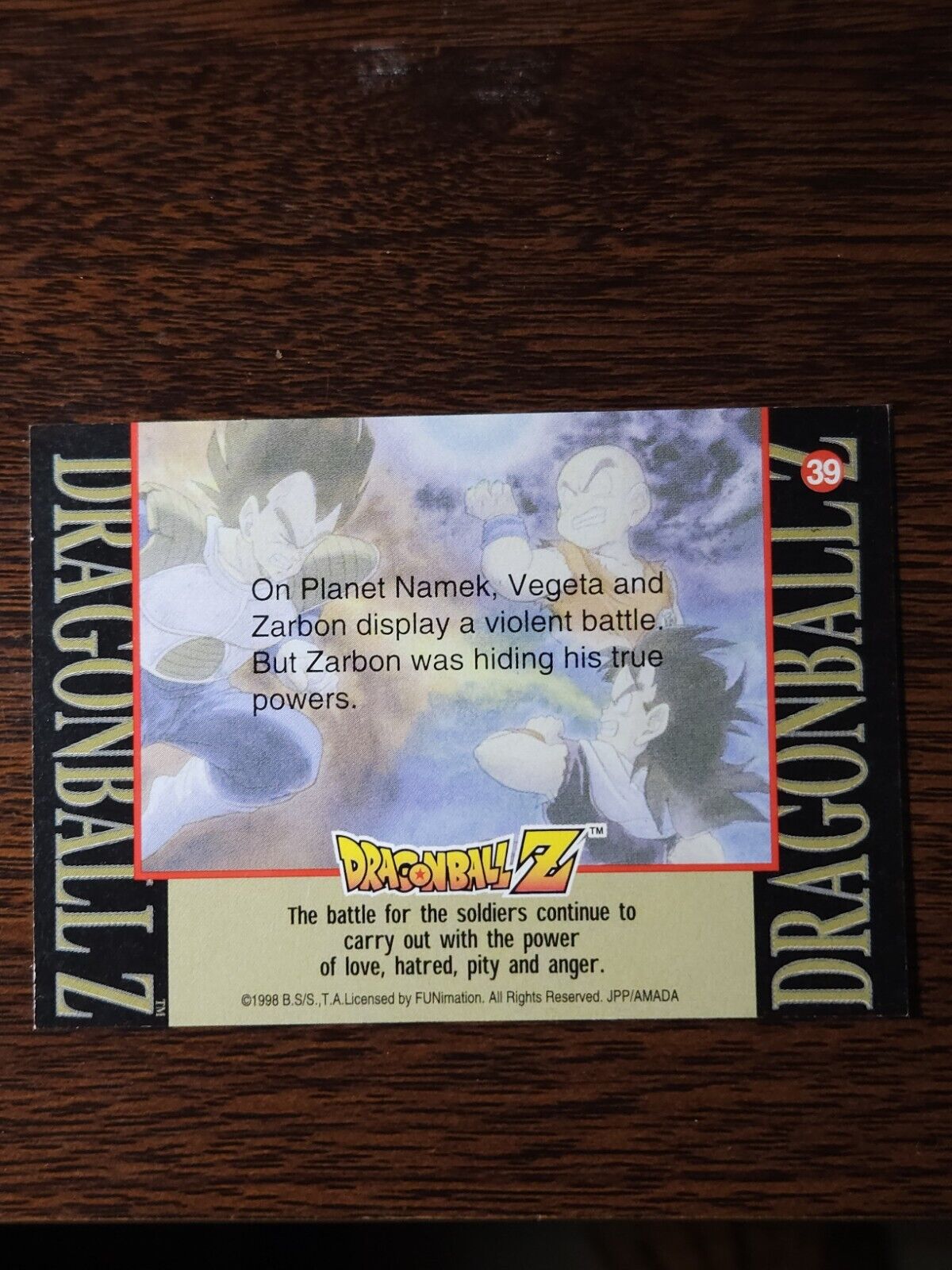 Dragon Ball Z "IS IT DEFEAT OR VICTORY THAT WAITS IN THE DARK?" #39 Trading Card Errors & Oddities
