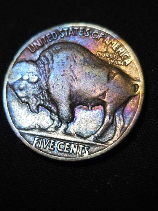 1937 Rainbow Tone Buffalo Nickel