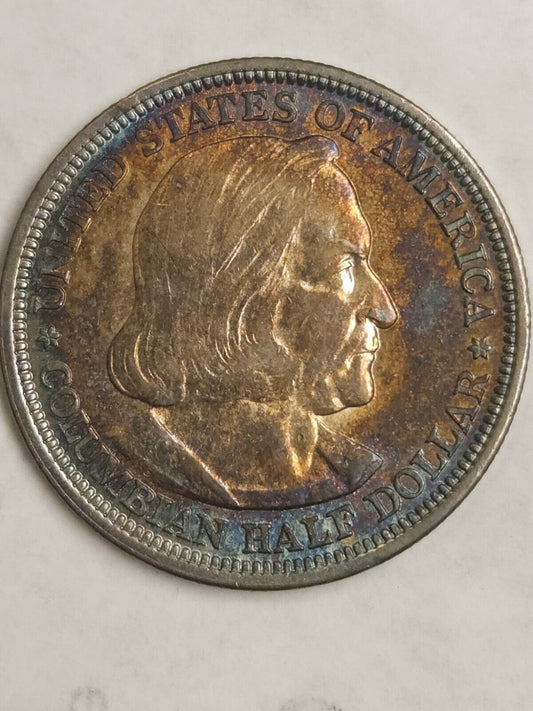 1893 Columbian Exposition Half Bu Monster Toned