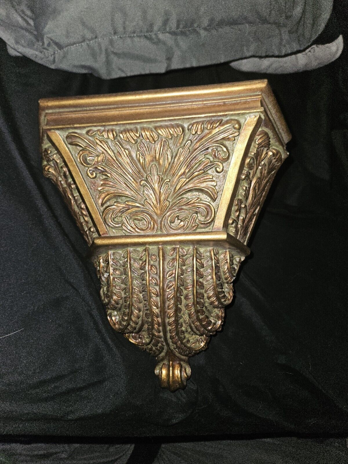 Wall Sconce Shelf Resin Bronze & black 11” Tall Traditional