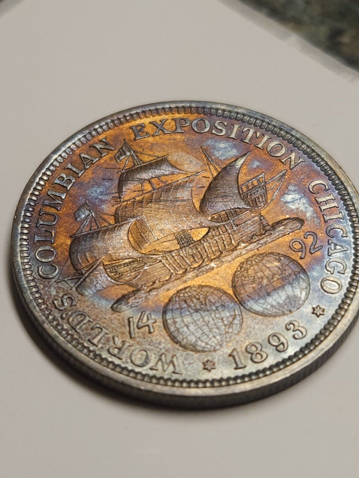 1893 Columbian Exposition Half Monster Toned