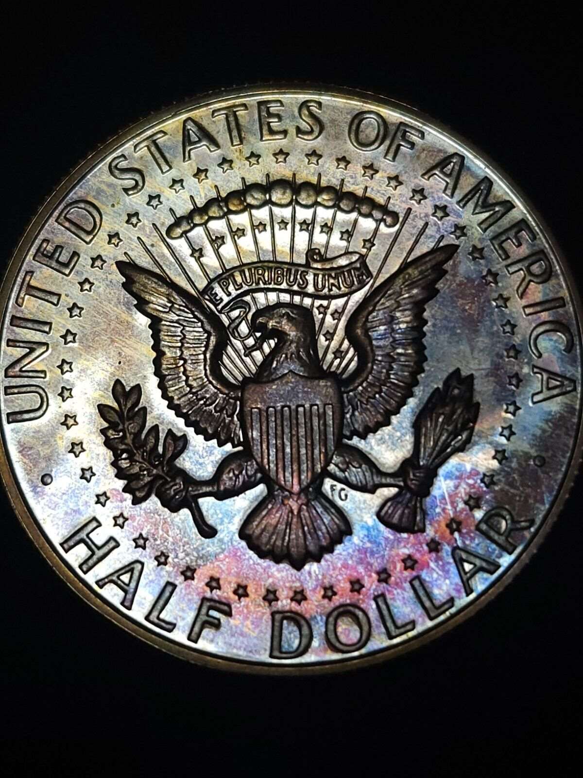 1968 S Kennedy Half Dollar Proof Bu Toned 40% Silver
