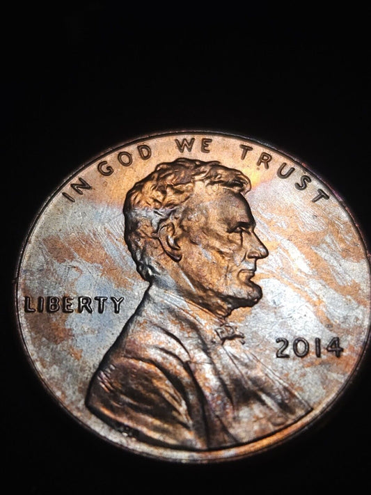 2014 Lincoln Shield Cent Toned - ErrorsandOddities33