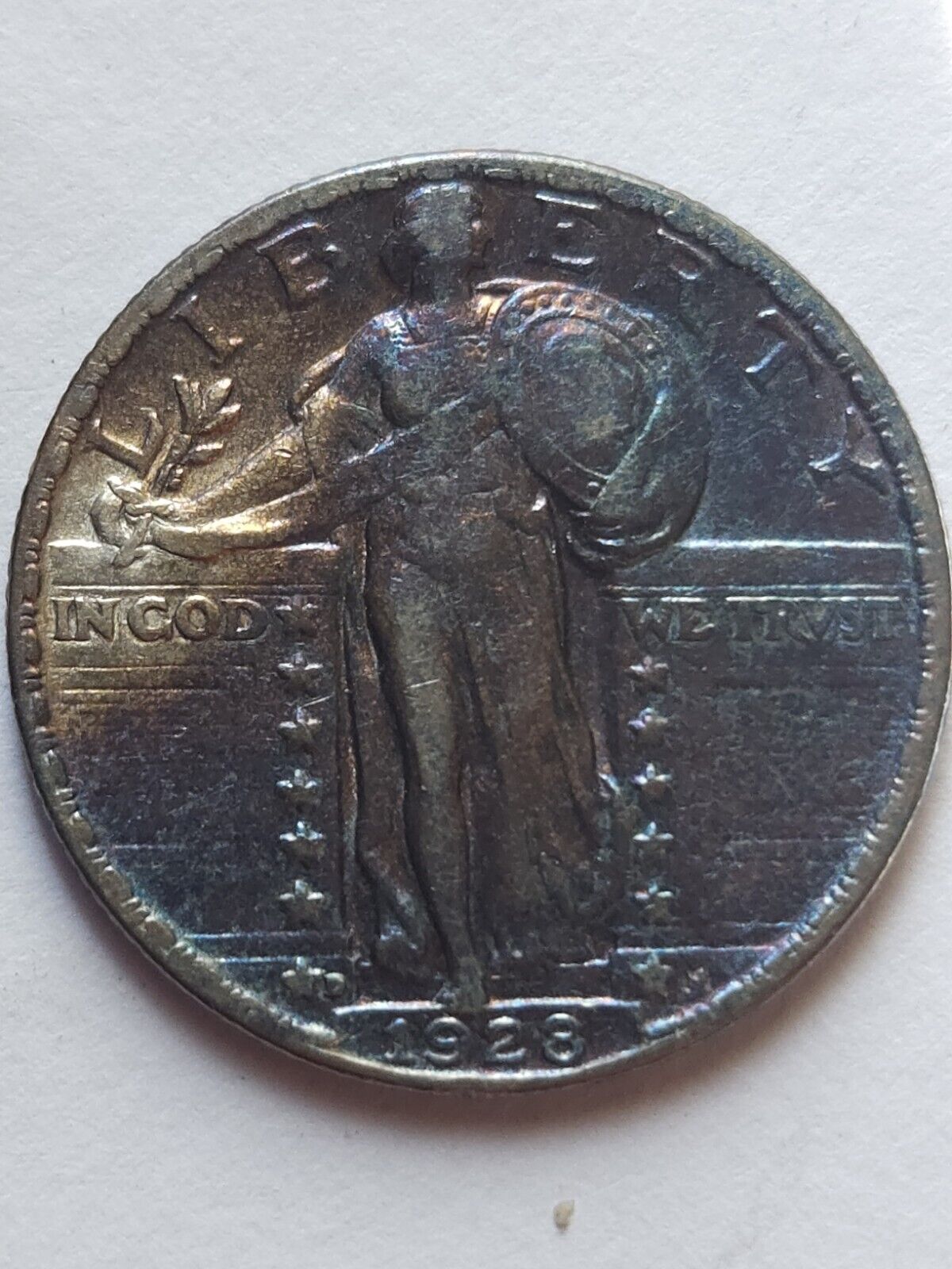 1928 D Standing Liberty Monster Toned