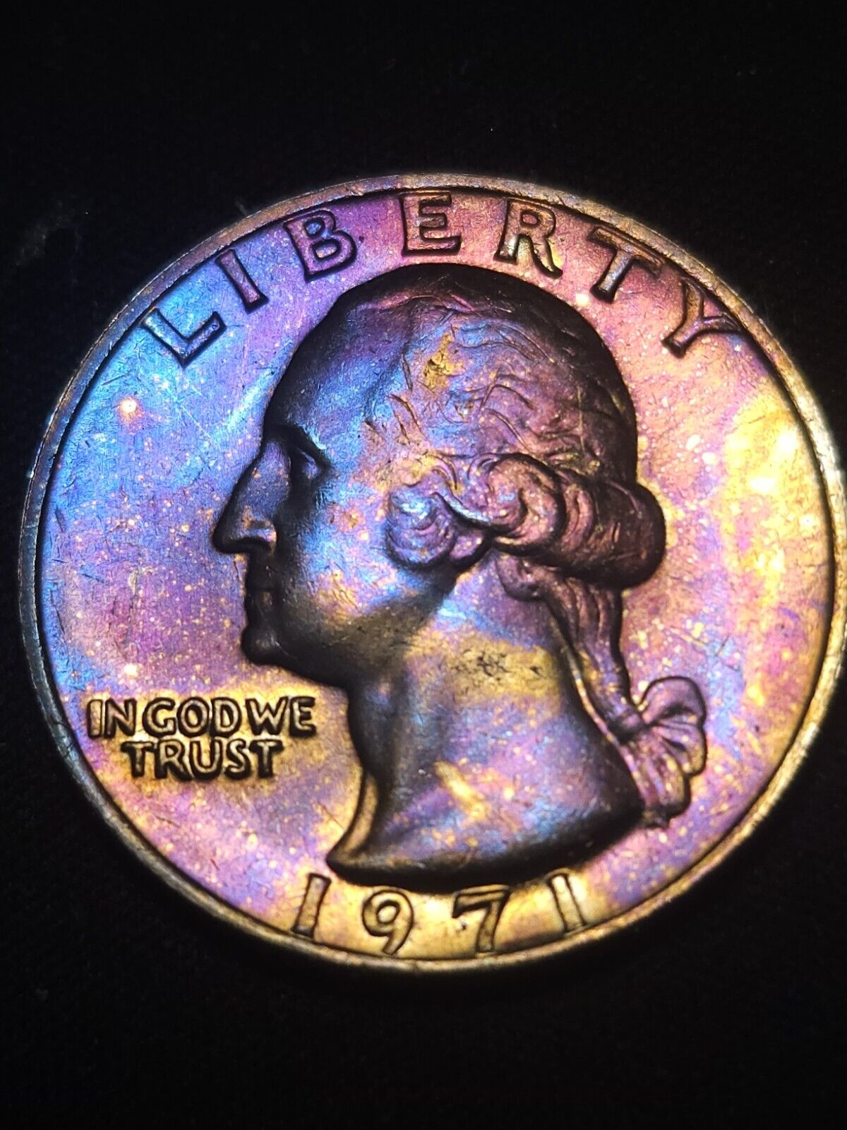 1971 Washington Bu Rainbow Toned