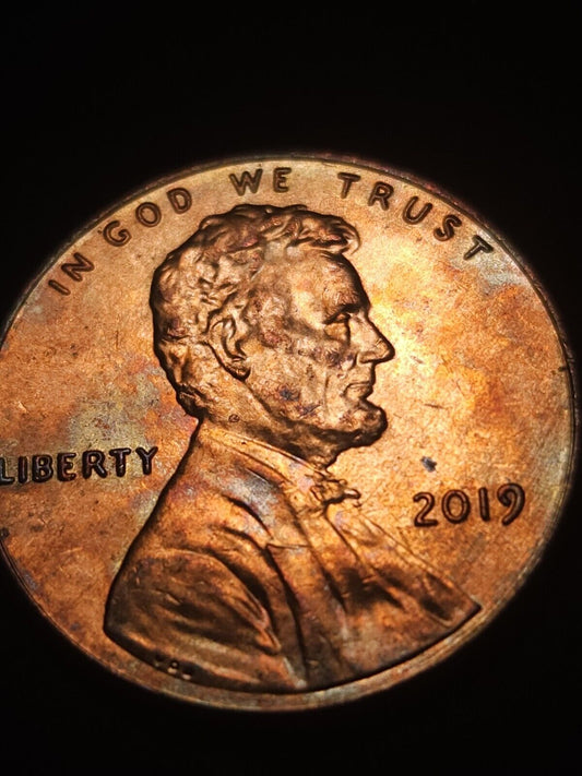 2019 Rainbow Tone Lincoln Shield Cent Bu Errors & Oddities