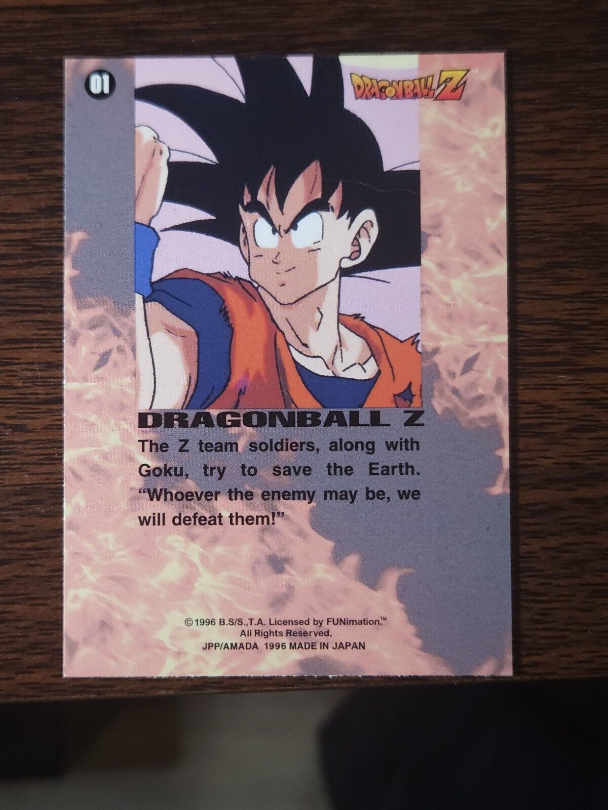 1996 Funimation Dragon Ball Z Foil Rare CCG TCG #01 Errors & Oddities