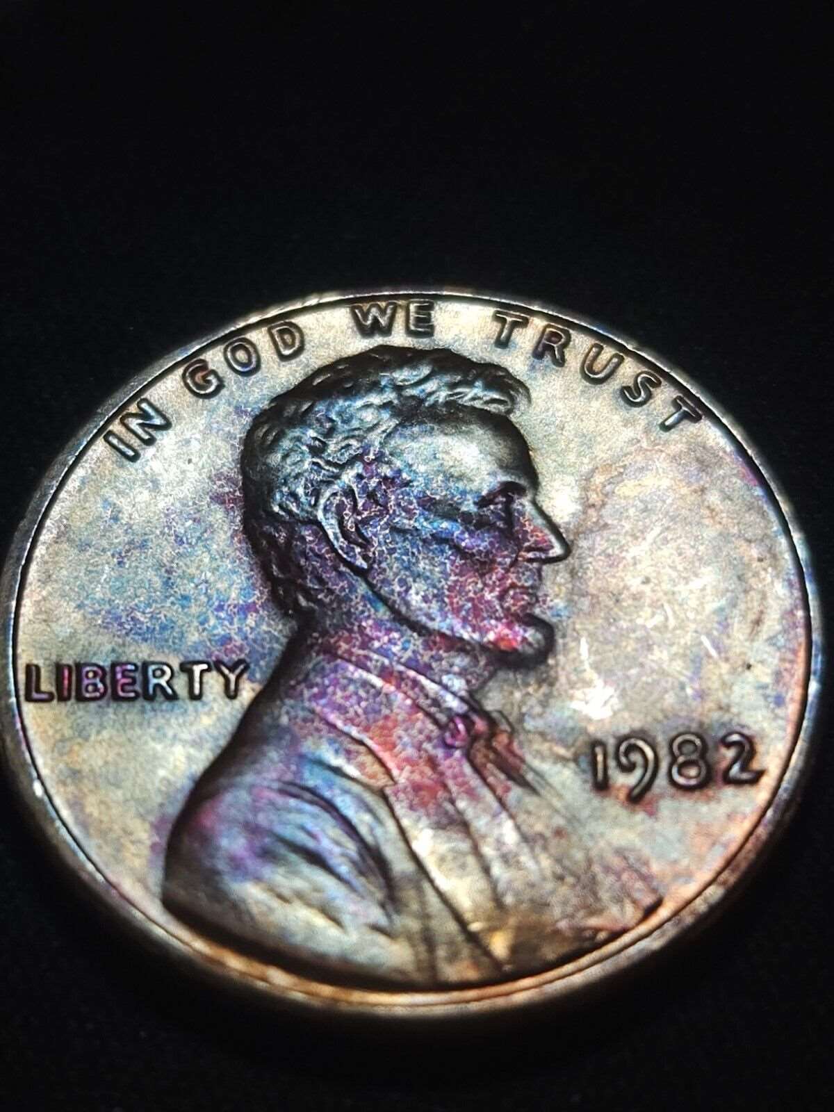 1982 Large Date  Zinc Lincoln Memorial Cent Toned