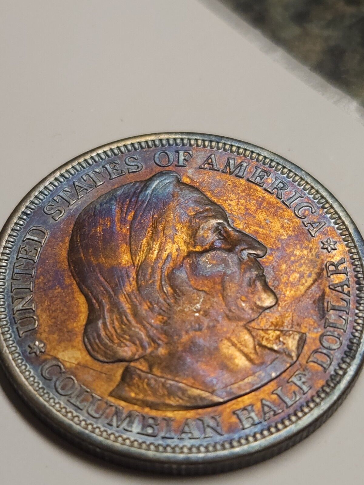 1893 Columbian Exposition Half Monster Toned