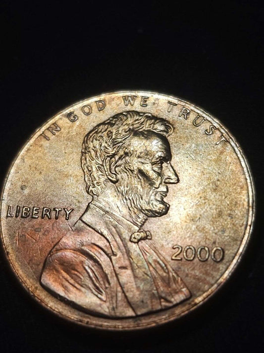2000 Lincoln Memorial Cent Toned