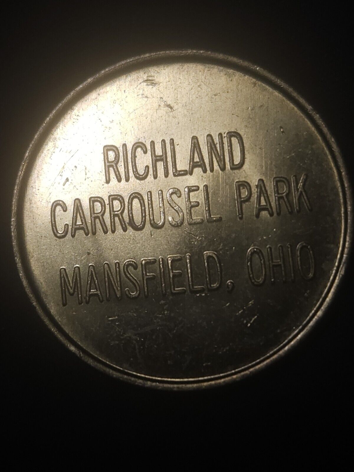 Vintage 1991 Richland Carrousel Park Mansfield Ohio Token  First Token... Errors & Oddities