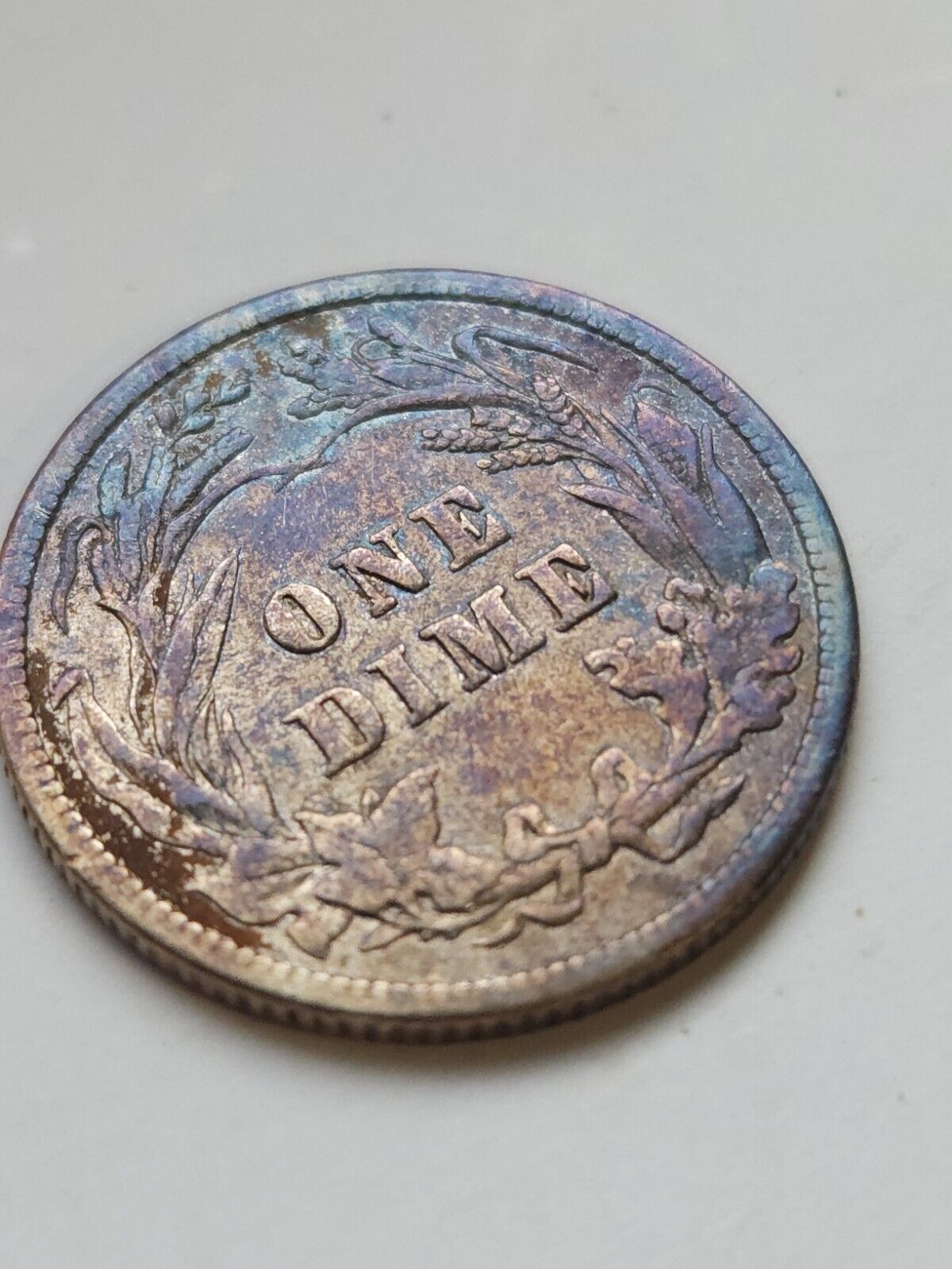 1906 Barber Dime Monster Toned