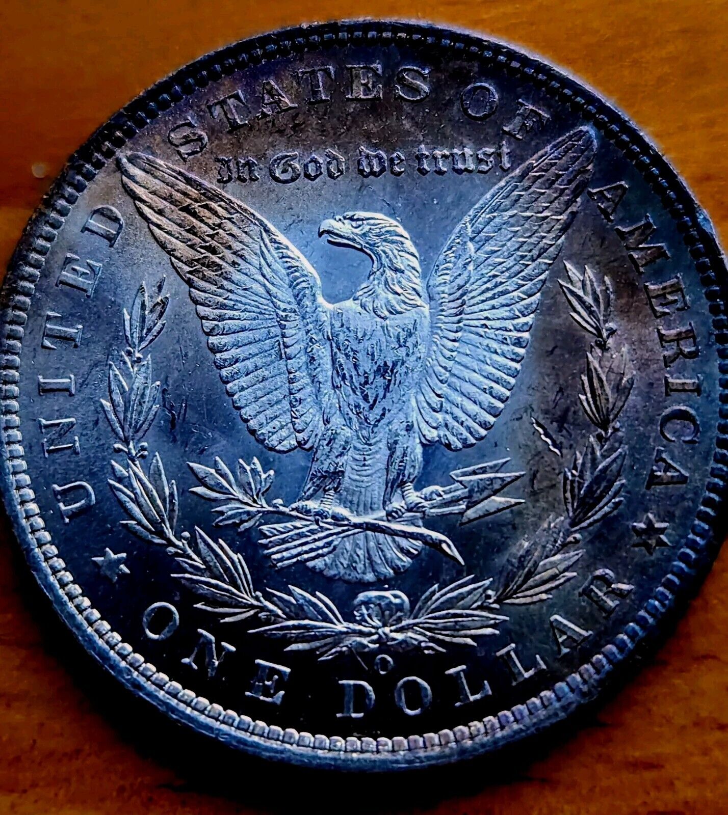 1885 O Morgan Dollar Gem Bu PL Monster Toned