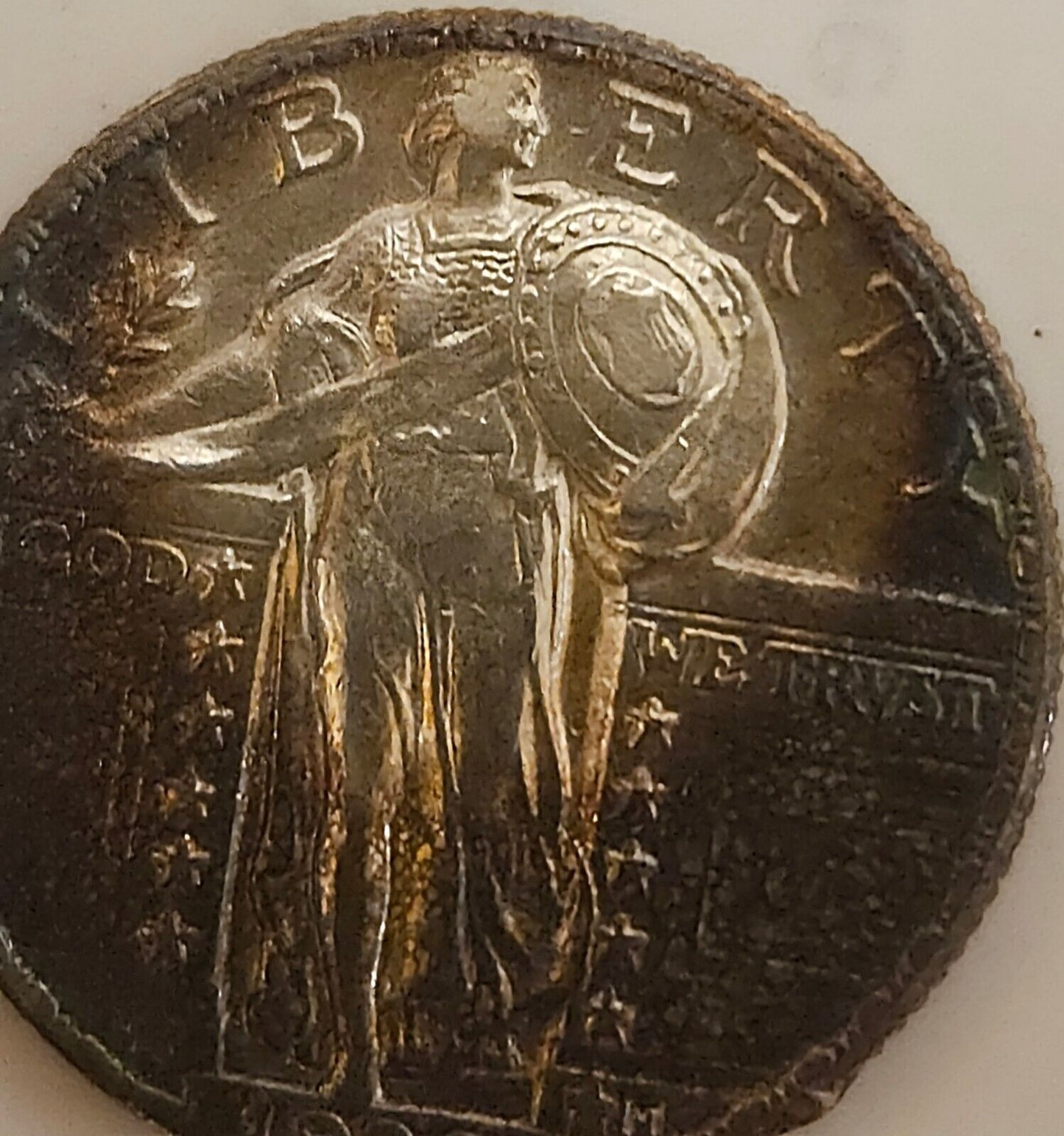 1930 Standing Liberty Quarte Monster Toned