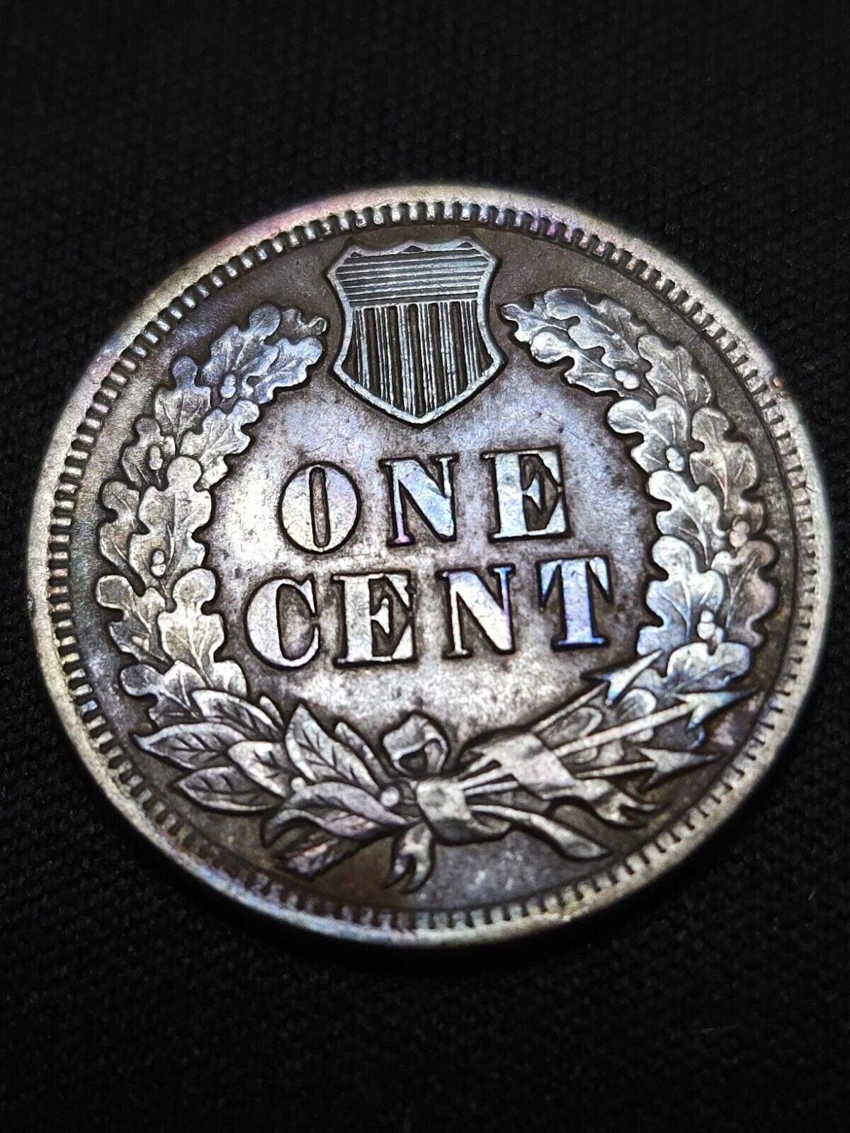 1903 Indian Head Penny Au Rainbow Toned