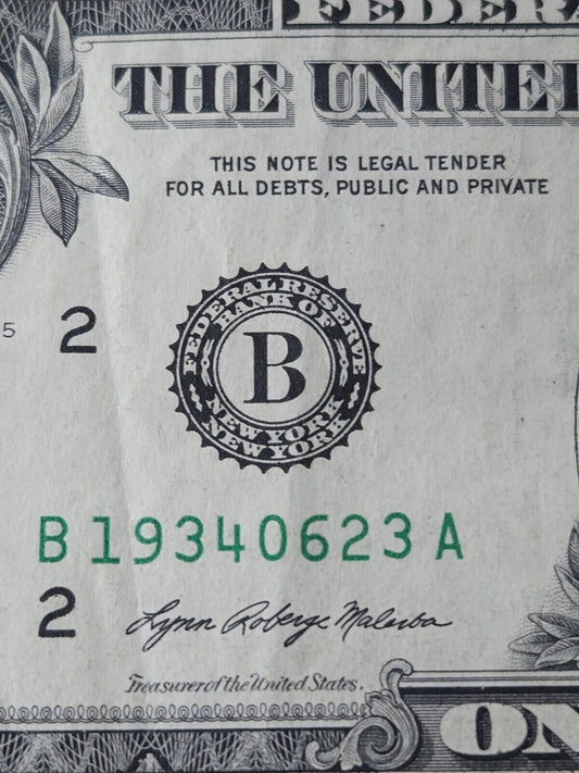 1 Dollar Bill 1934/06/23 Fancy Serial Number Birthday Note
