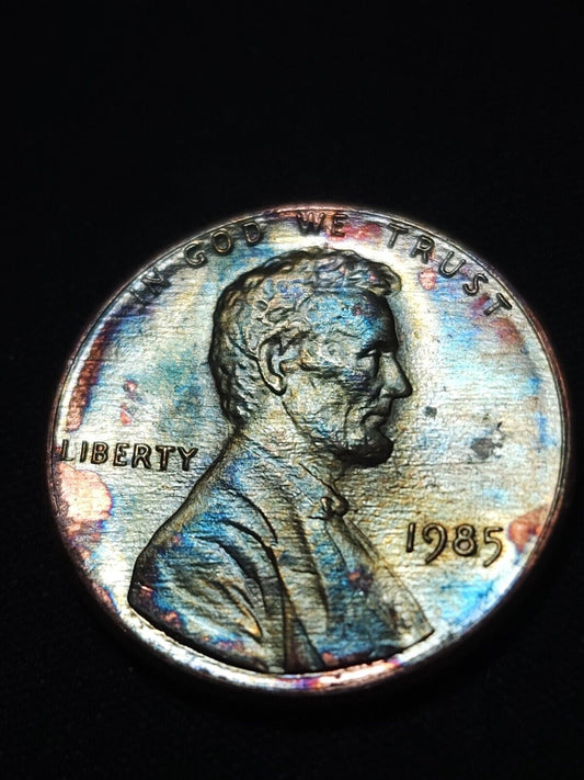 Toned 1985 Bu Lincoln Memorial Cent Errors & Oddities