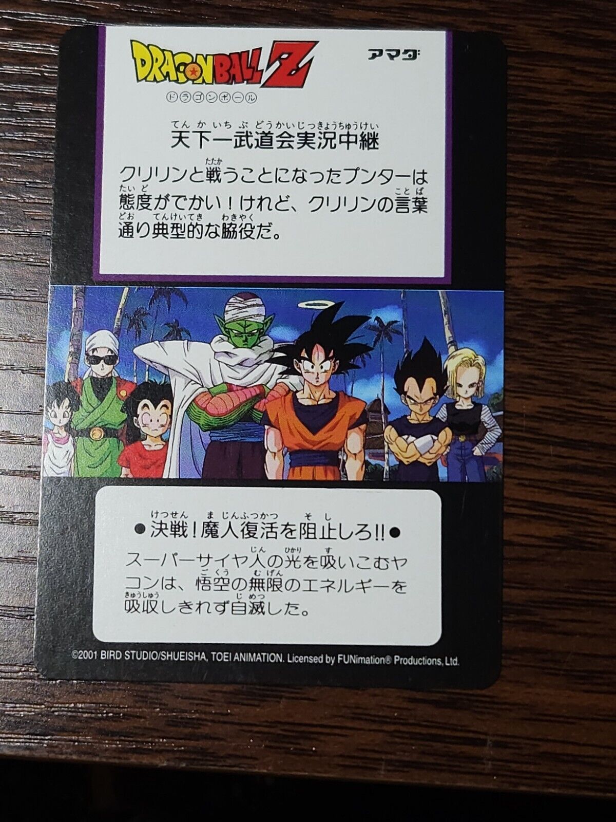 Dragon Ball Z Hero Collection Card #209 Errors & Oddities