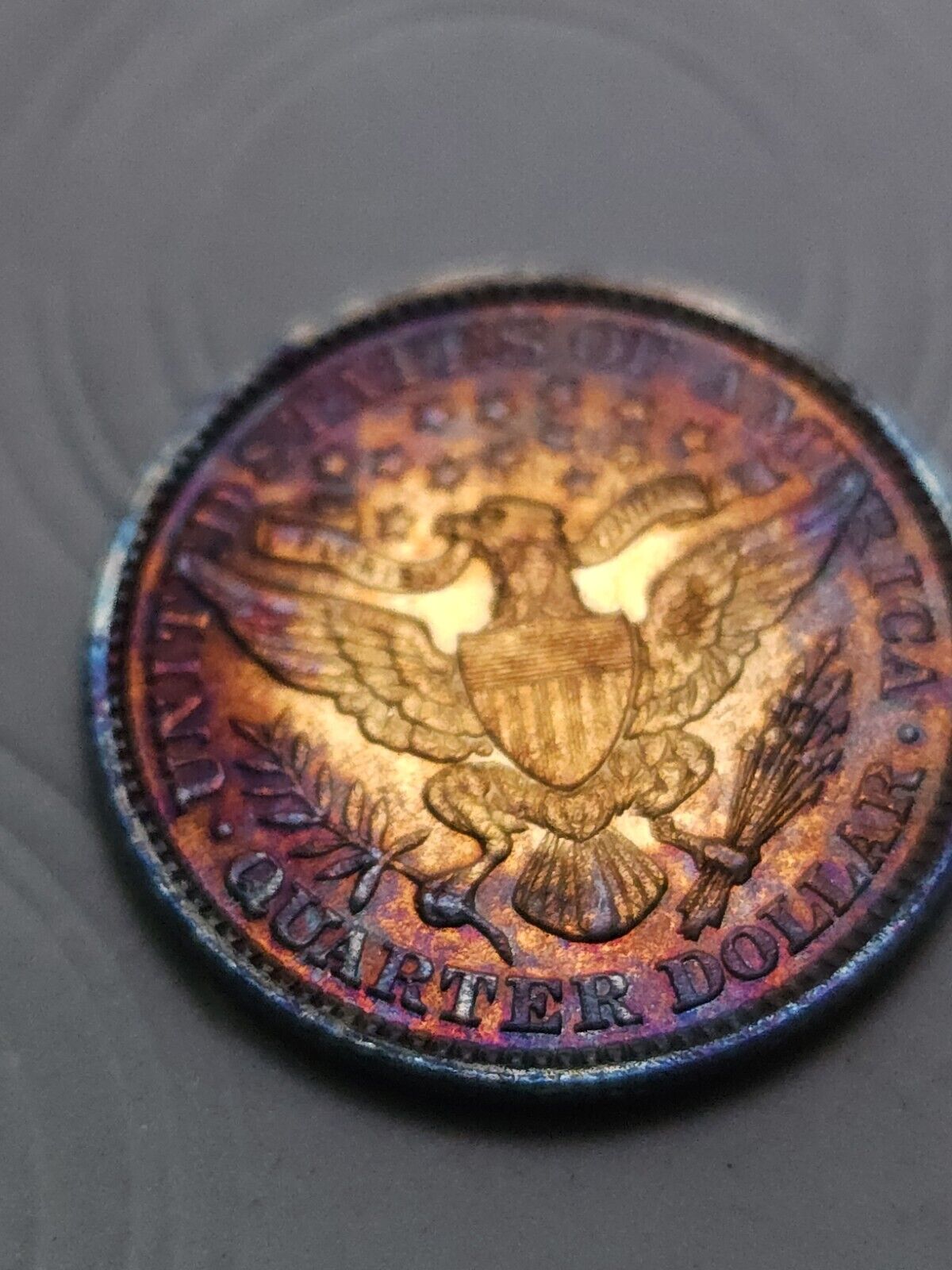 1892 Barber Quarte Bu Monster Toned