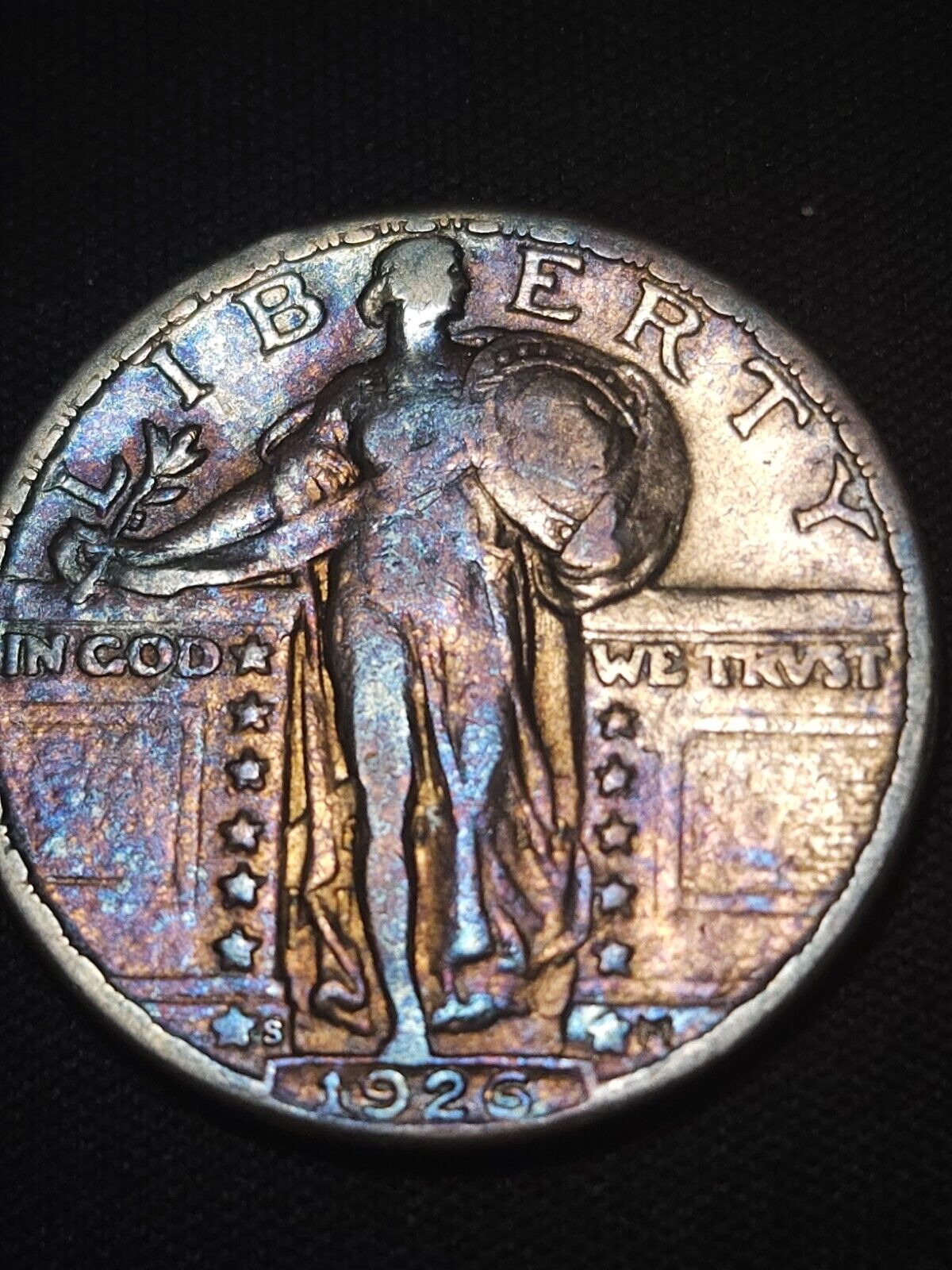 1926 S Standing Liberty Monster Toned