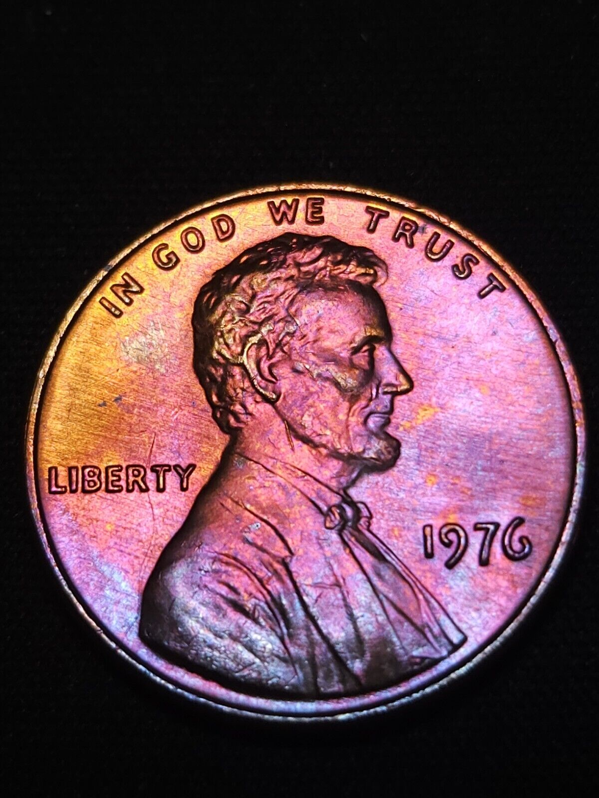 1976 Lincoln Memorial Bu Rainbow Toned