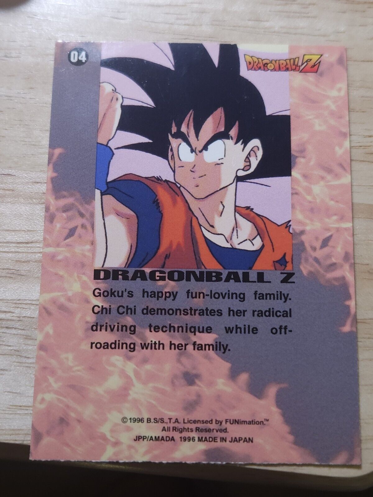 DragonBall Z PRISM #4 Goku Family Chi JPP/AMADA 1996 BS/STA Errors & Oddities