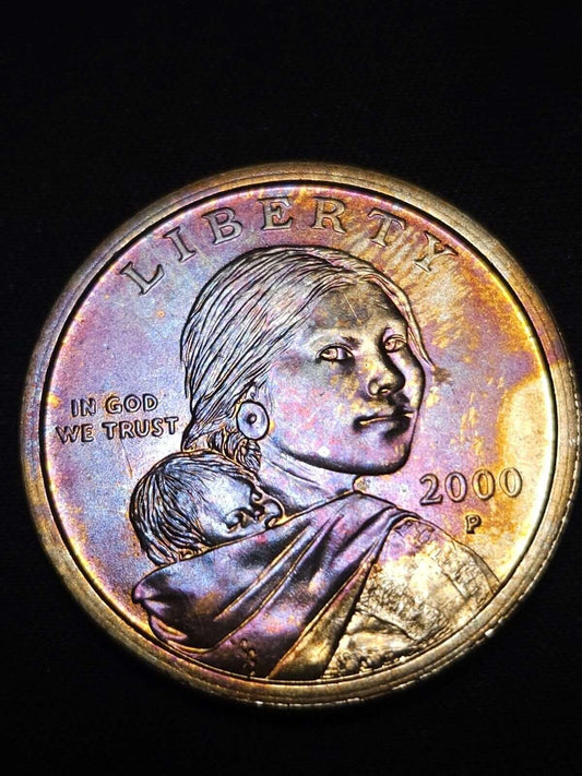 2000 P Sacagawea Dollar Bu Toned