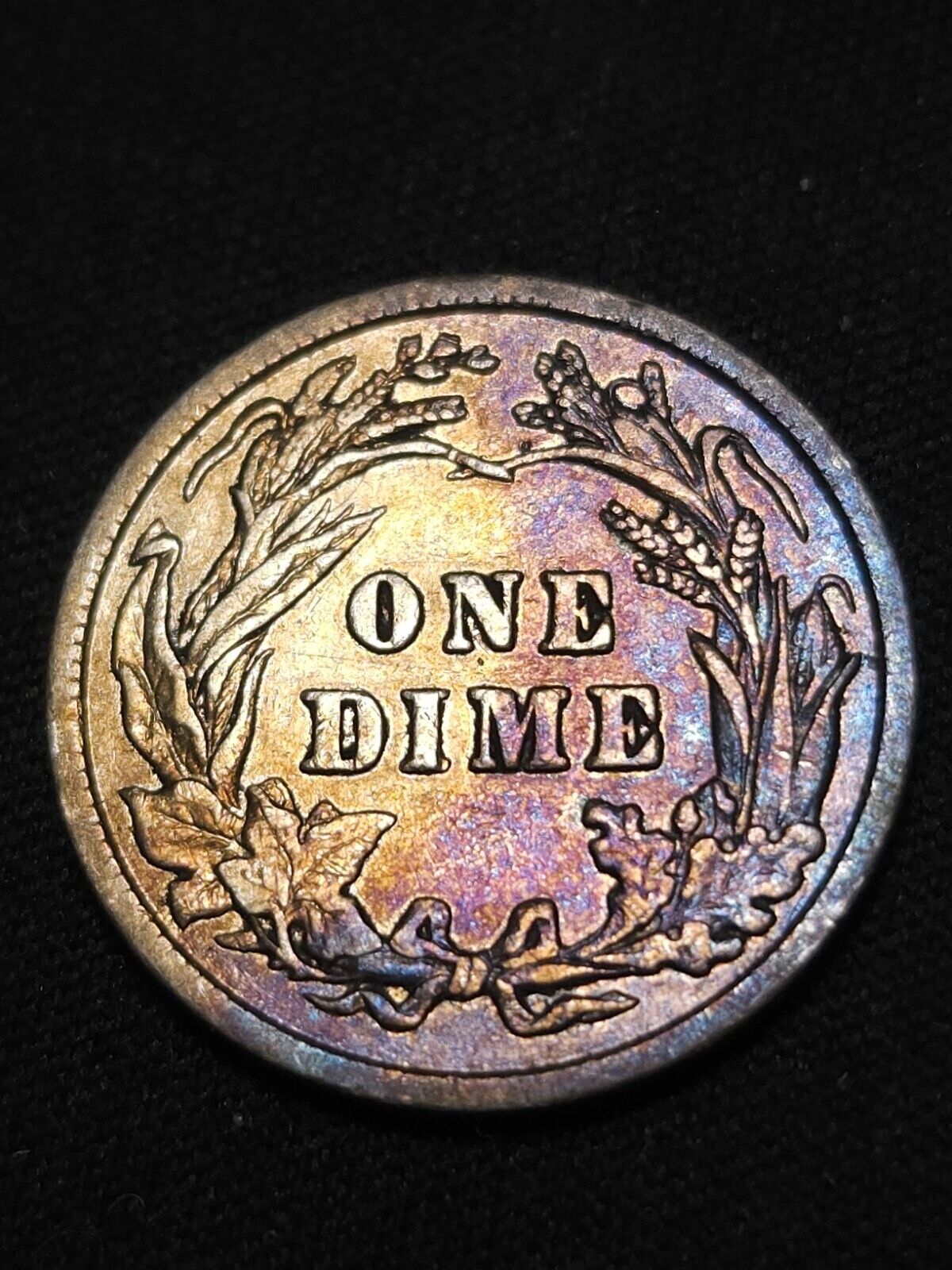 1902 Barber Dime Monster Toned