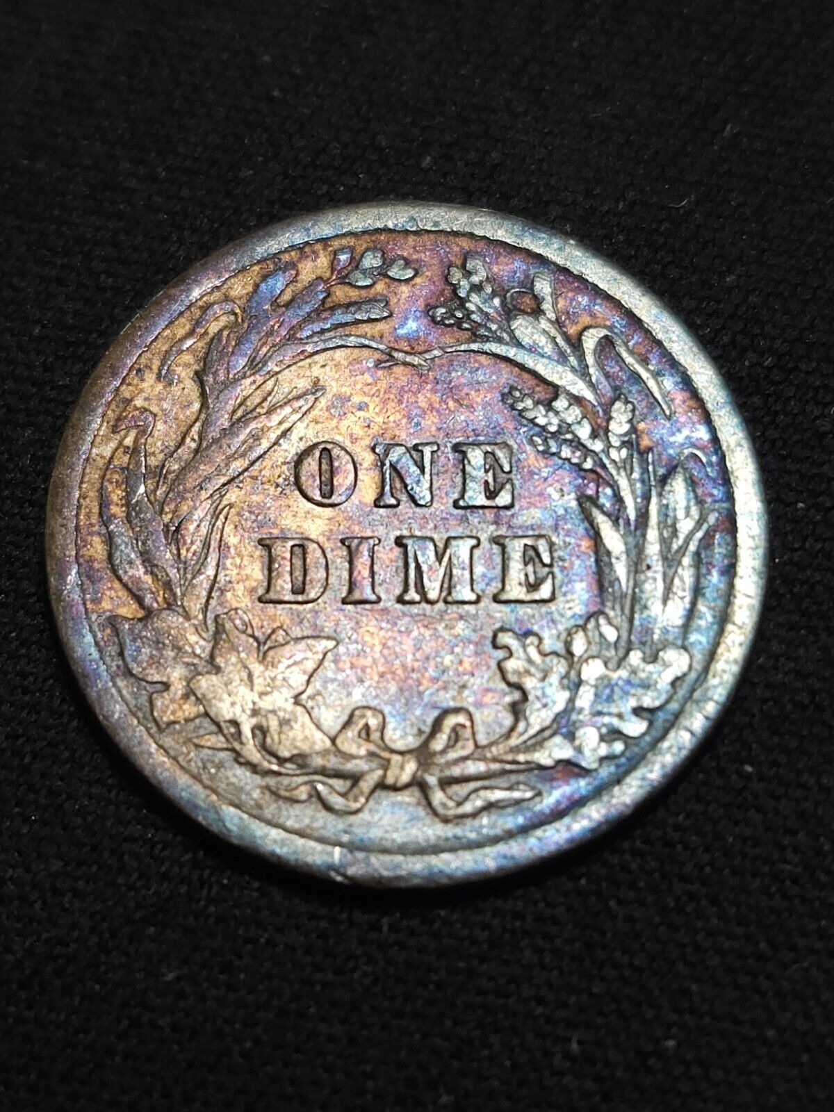 1903 Barber Dime Monster Toned