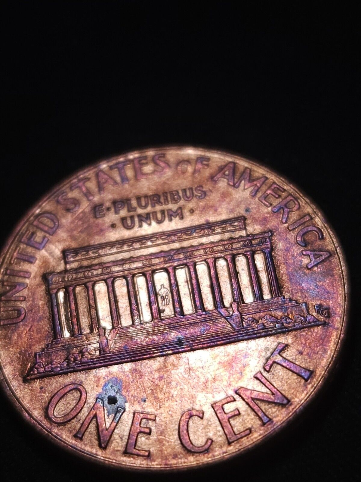 1999 D Toned Lincoln Memorial Cent Errors & Oddities