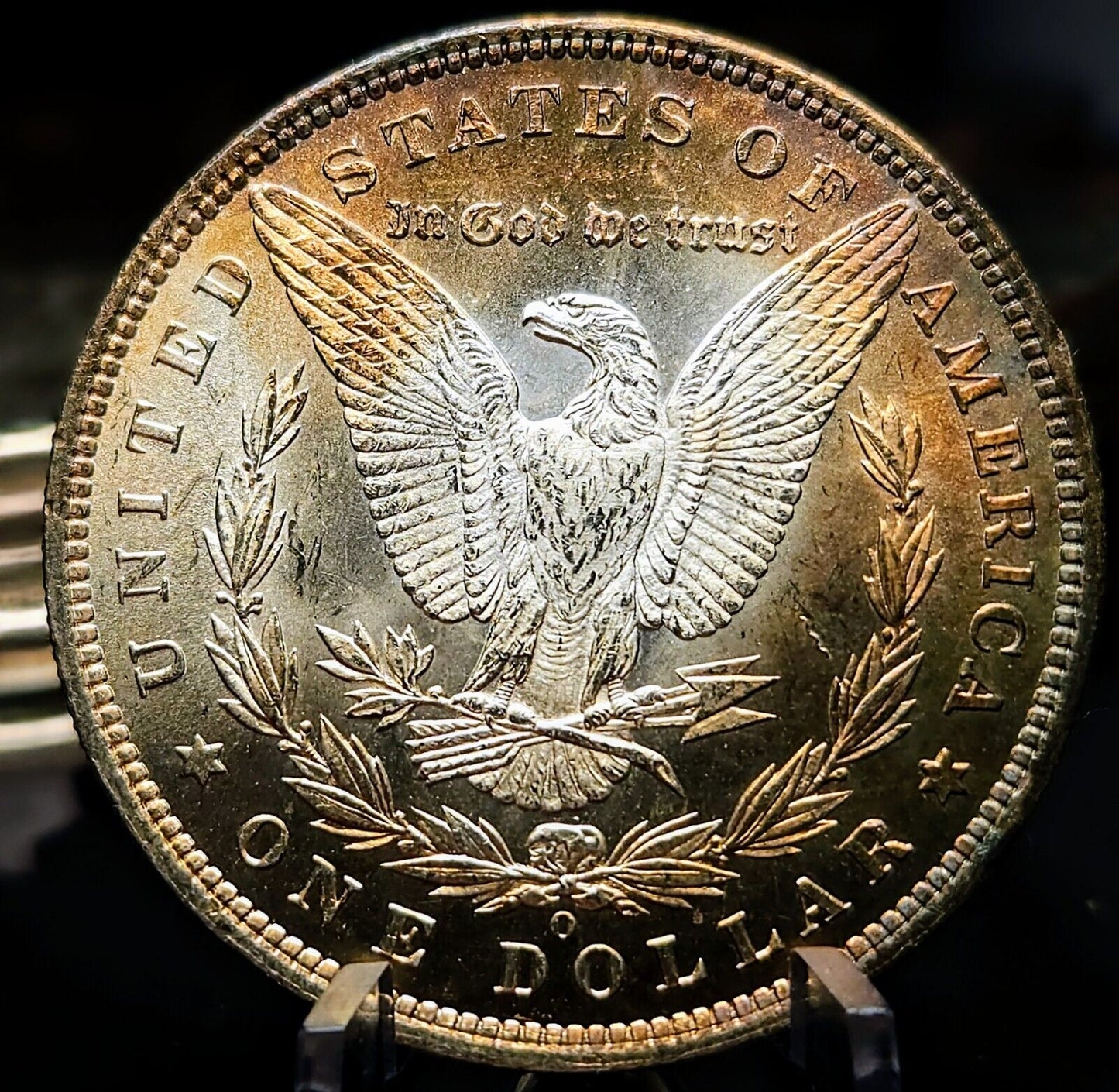 1885 O Morgan Dollar Gem Bu PL Monster Toned