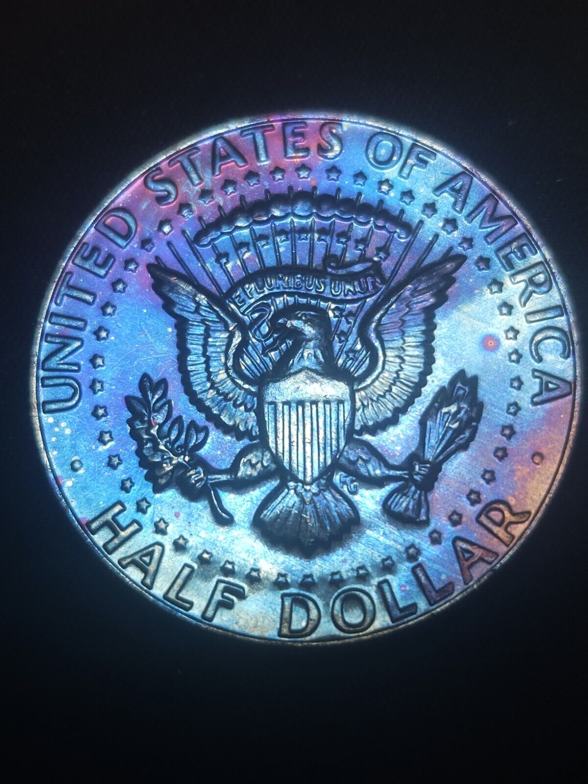 1984 D Kennedy Half Dollar Bu Rainbow Toned Errors & Oddities