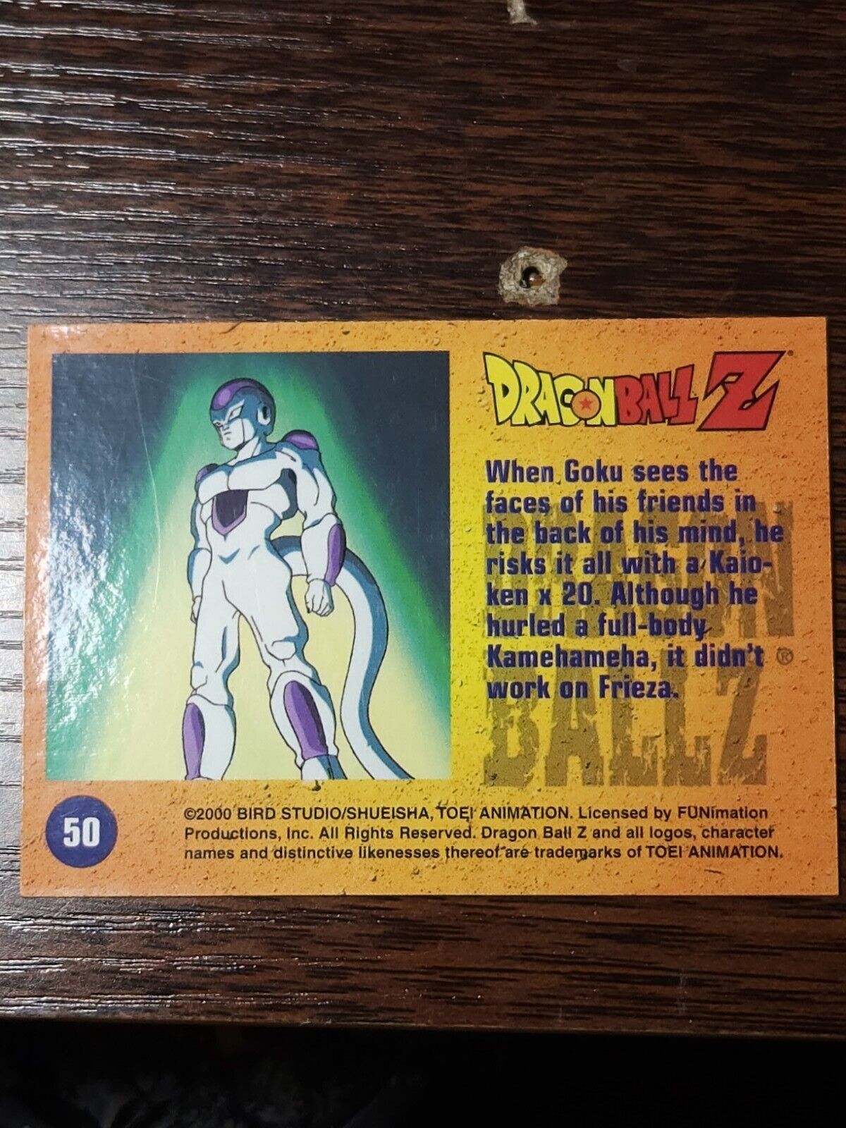 Dragon Ball Z Chromium Archive - Card #50 - Artbox 2000 Errors & Oddities