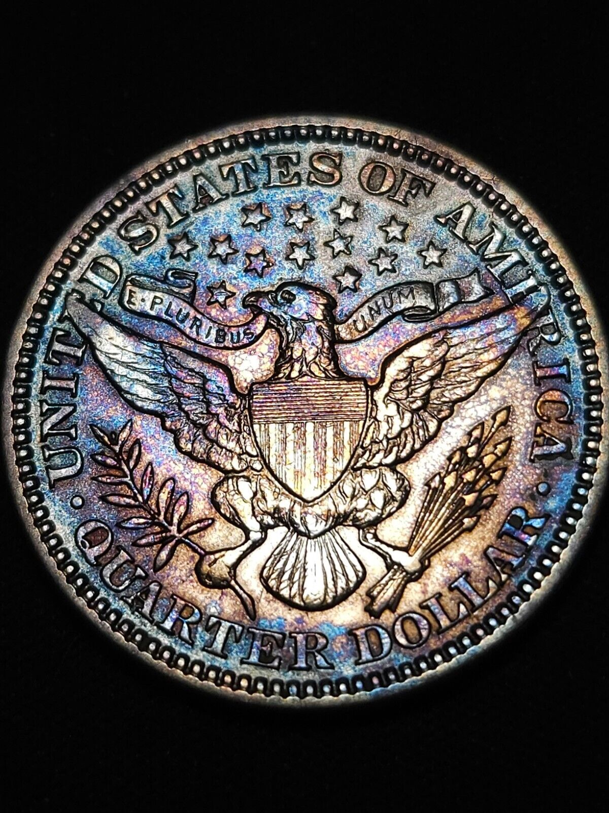 1911 Barber 25c Monster Toned