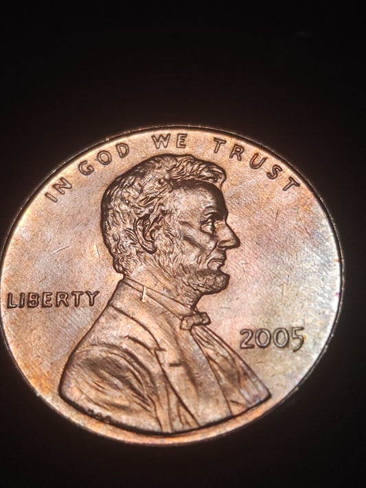 2005 Toned Lincoln Memorial Cent - ErrorsandOddities33