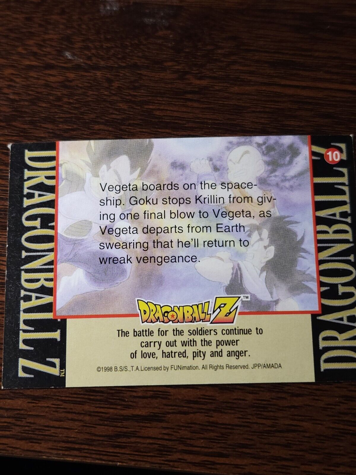 Dragon Ball Z "IS IT DEFEAT OR VICTORY THAT WAITS IN THE DARK?" #10 Trading Card Errors & Oddities