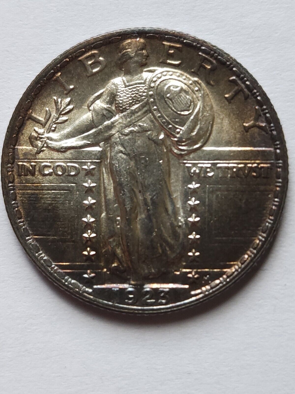 1923 Standing Liberty Bu Gem Monster Toned