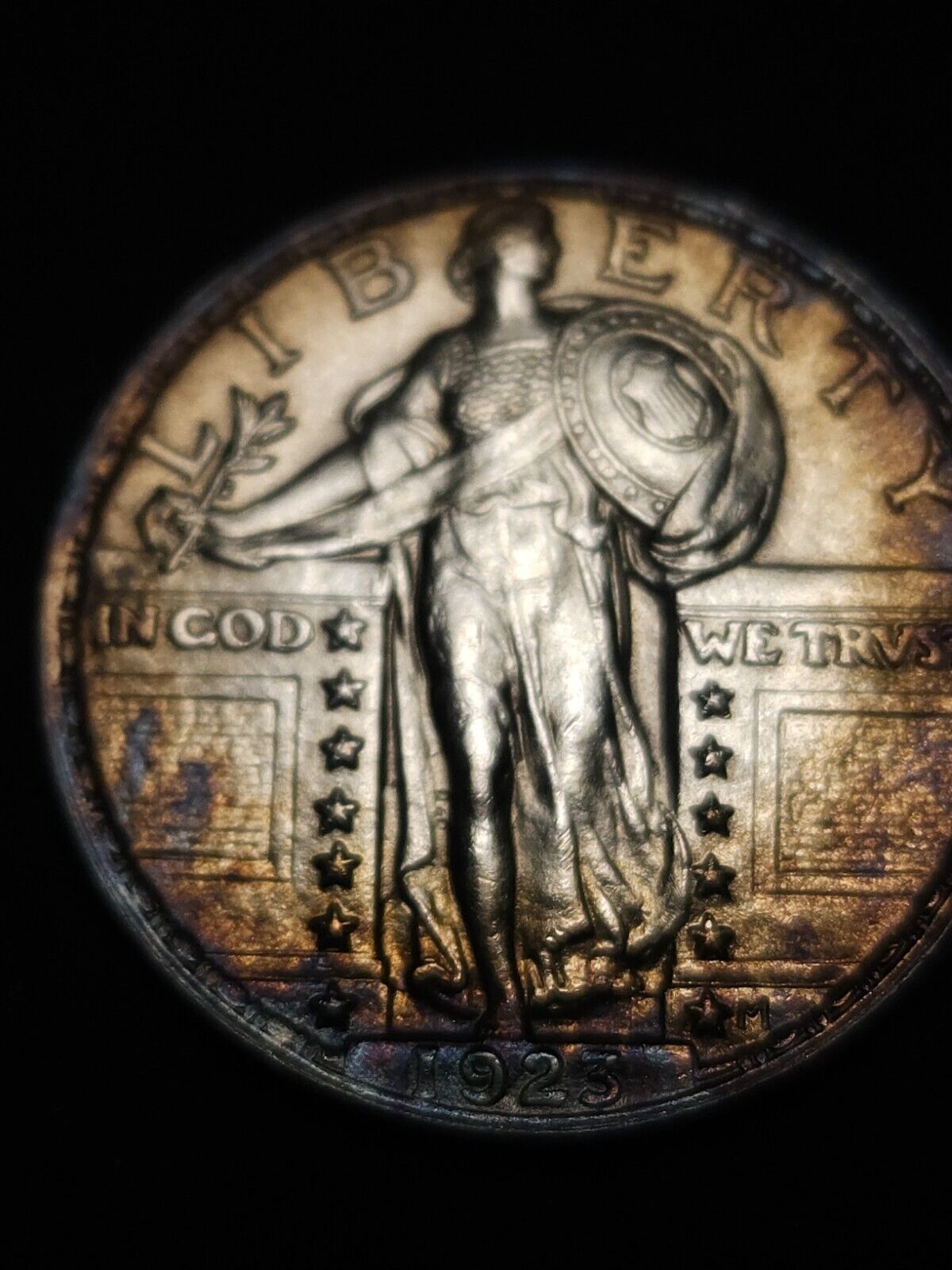 1923 Standing Liberty Bu Gem Monster Toned