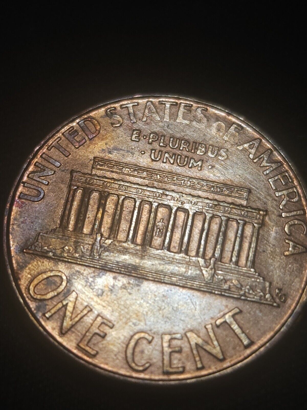 1995-D Rainbow Toned Lincoln Memorial Cent Errors & Oddities