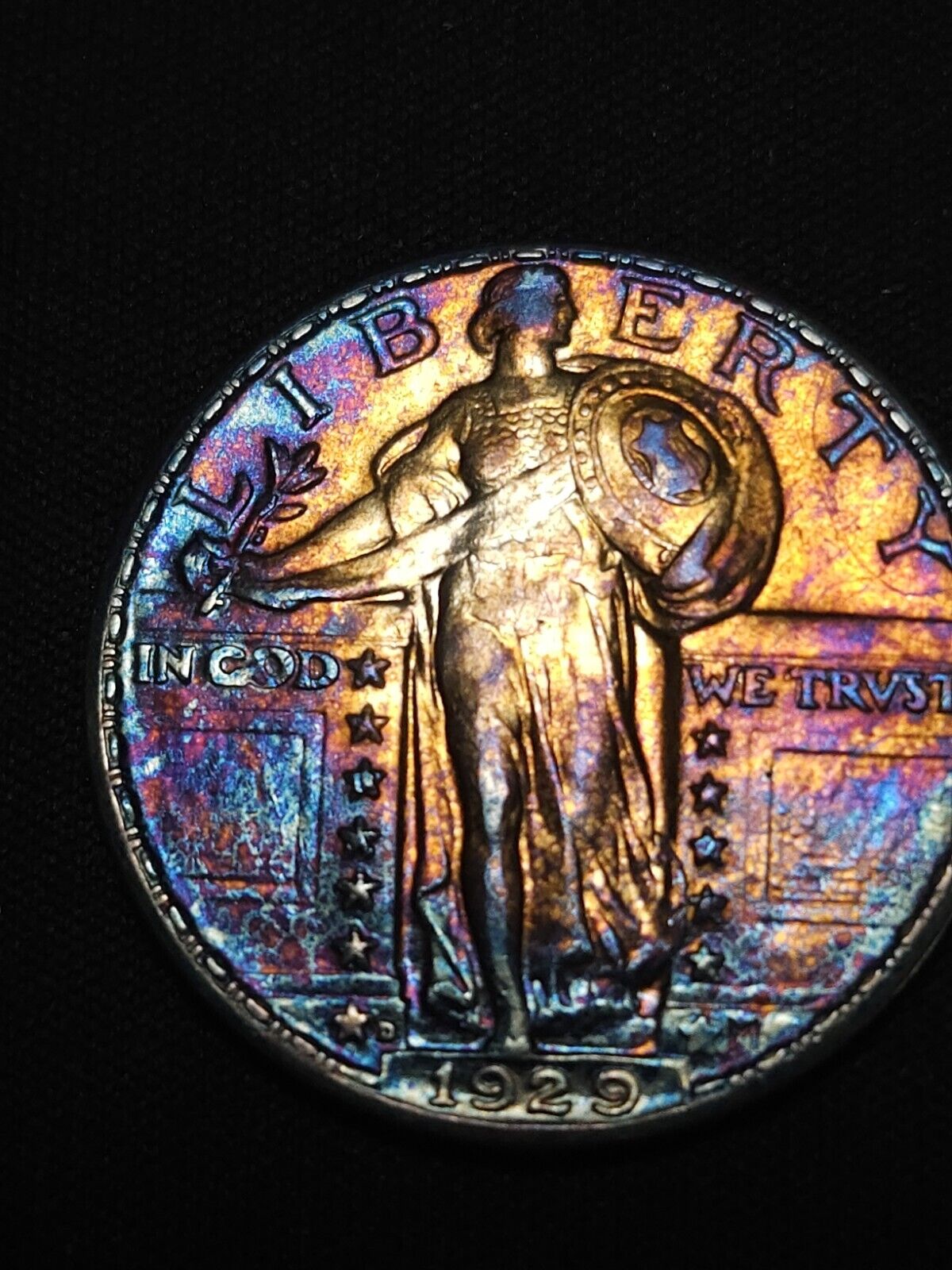 1929 D Standing Liberty Monster Toned