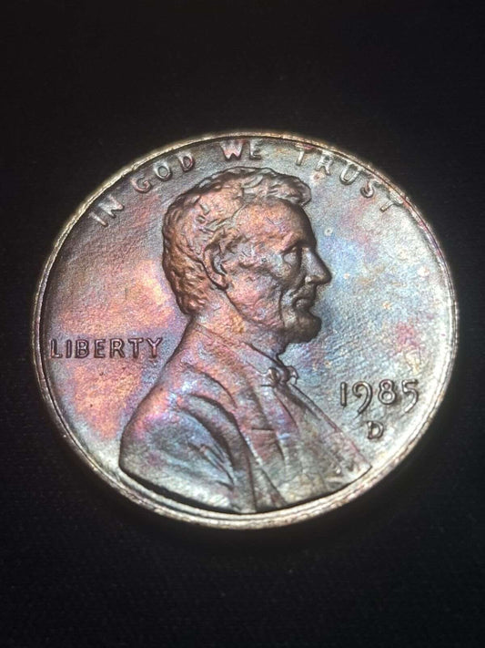 1985 D Lincoln Memorial Cent Toned